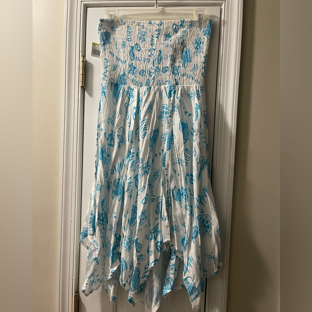 Strapless beach coverup/light sundress, One Size